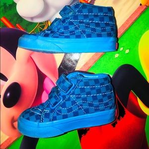 📬SOLD📬5.5c Blue Checkerboard Toddler VANS